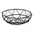 Tablecraft 10462 6" Black Powder Coated Steel Round Basket