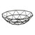 Tablecraft 10463 8" Round  Black Powder Coated Steel Basket