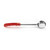 Tablecraft 6702 2-oz One-Piece Solid Stainless Steel Spoonout w/ Red Handle