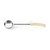 Tablecraft 6703 3-oz One-Piece Solid Stainless Steel Spoonout with Beige Handle
