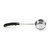 Tablecraft 6706 6-oz One-Piece Solid Stainless Steel Spoonout with Black Handle