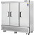 Everest Refrigeration EBR3 74.75" Three Section Solid Door Upright Reach-In Refrigerator - 70 Cu. Ft.