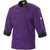 Mercer M60018PUBS Millennia 3/4 Sleeve Unisex Cook Jacket, Purple/Black, Small