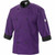 Mercer M60018PUBM Millennia 3/4 Sleeve Unisex Cook Jacket, Purple/Black, Medium