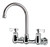 Krowne 14-801L 8" Center Wall Mount Faucet with 6" Gooseneck Spout