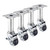 Krowne 28-117S 3.5" Plate Casters, Adjustable Height 8.5" to 10.5" (Set of 4)