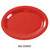 Yanco MS-209RD 9 1/2" x 7 1/4" Red Oval Melamine Platter