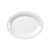 Yanco MS-209WT 9 1/2" x 7 1/4" White Oval Melamine Platter