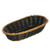 Thunder Group PLBB850G 8-1/2" x 4-1/4" Black/Gold Plastic Oblong Bread Basket