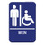 Thunder Group PLIS6914BL 6" x 9" Blue and White Men w/ Accessible Sign