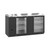 Hoshizaki HBB-3G-LD-69 69" Back Bar Refrigerator, Two Section, Black Vinyl, Glass Doors