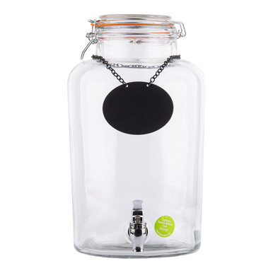 Tablecraft BDG3000 2 gal. Mason Jar Glass Beverage Dispenser