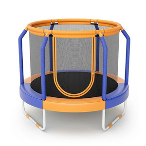 Mini Trampoline with Enclosure and Heavy-duty Metal Frame-Orange - Color: Orange D681-TW10103OR