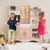 Kids Kitchen Playset with Microwave and Coffee Maker for Ages 3+-Pink - Color: Pink D681-TM10098PI