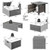 9 Pieces Outdoor Patio Furniture Set with 32-Inch Propane Fire Pit Table-Off White - Color: Off Whi D681-NP10618GR+HW68604WH+