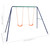  Swing Set Blue Steel Medium Durable Outdoor Swing Set A949-92318