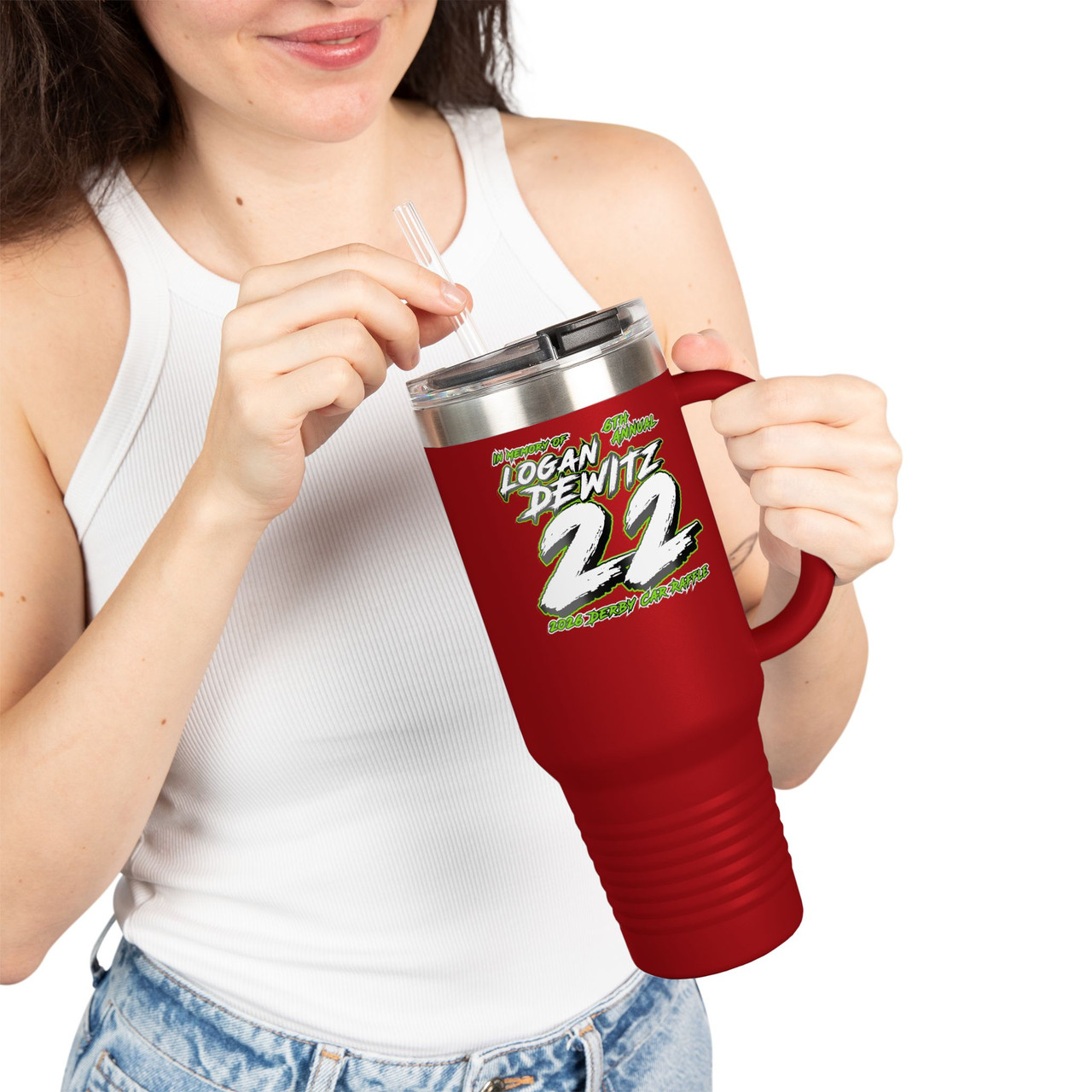 Logan Dewitz 2026 Insulated Travel Mug, 40oz - JDAutobody Graphics