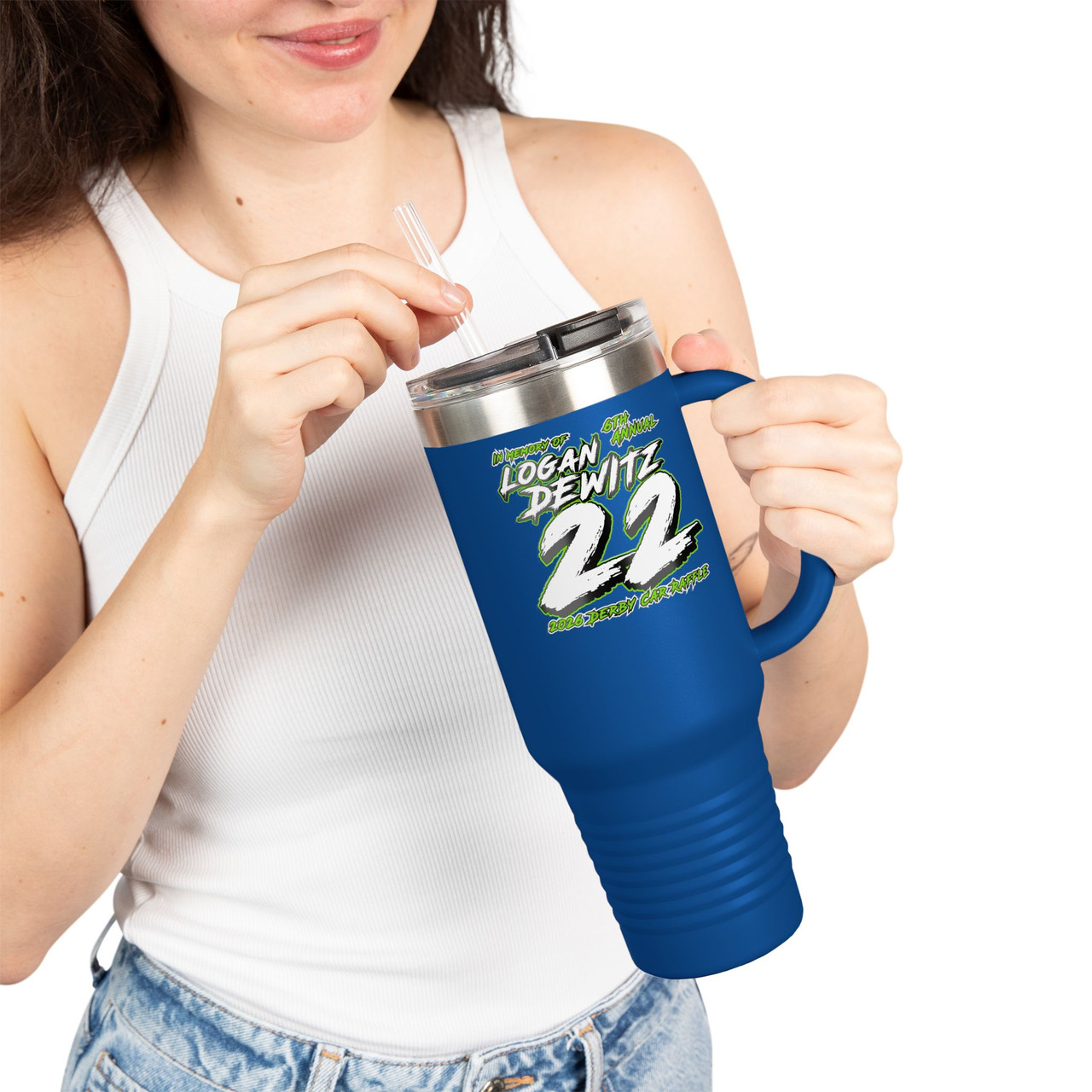Logan Dewitz 2026 Insulated Travel Mug, 40oz - JDAutobody Graphics