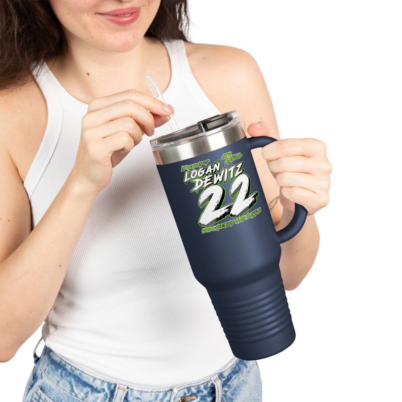 Logan Dewitz 2026 Insulated Travel Mug, 40oz - JDAutobody Graphics