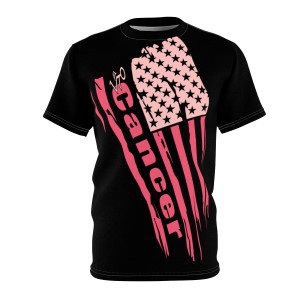 F Cancer Black Unisex AOP Cut & Sew Tee F Cancer Black Unisex AOP Cut & Sew Tee