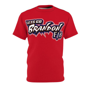 Lets Go Brandon flag red Unisex AOP Cut & Sew Tee Lets Go Brandon flag red Unisex AOP Cut & Sew Tee