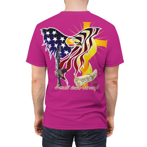 small town strong pink Unisex Cut & Sew Tee (AOP) small town strong pink Unisex Cut & Sew Tee (AOP)