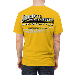 Jacks Sealcoating yellow Unisex Cut & Sew Tee (AOP)