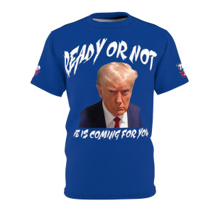 Trump He is coming for you Unisex Cut & Sew Tee (AOP) Trump He is coming for you Unisex Cut & Sew Tee (AOP)