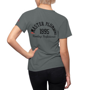 Master Plumbing gray Women's Cut & Sew Tee (AOP) Master Plumbing gray Women's Cut & Sew Tee (AOP)