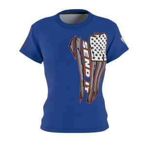 SIBTO blue Women's Cut & Sew Tee (AOP)