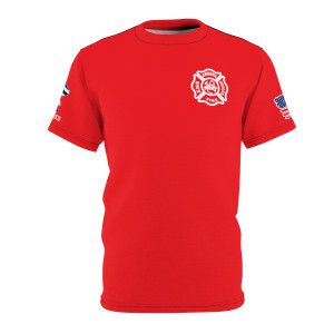 Emmons Fire Dept red Unisex Cut & Sew Tee (AOP) Emmons Fire Dept red Unisex Cut & Sew Tee (AOP)