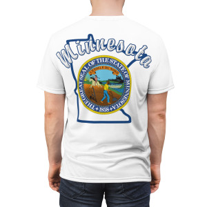 Minnesota flag Unisex Cut & Sew Tee (AOP) Minnesota flag Unisex Cut & Sew Tee (AOP)