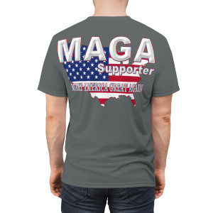 MAGA gray Unisex Cut & Sew Tee (AOP)