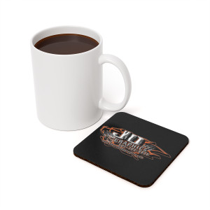 black orange Cork Back Coaster black orange Cork Back Coaster