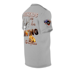 Hunting and bonfires lt gray Unisex Cut & Sew Tee (AOP)