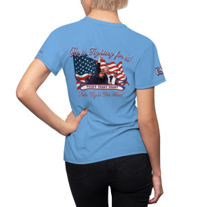 Trump 2024 AA lt blue Women's Cut & Sew Tee (AOP) Trump 2024 AA lt blue Women's Cut & Sew Tee (AOP)