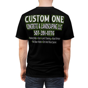 Custom One black Unisex Cut & Sew Tee (AOP) Custom One black Unisex Cut & Sew Tee (AOP)