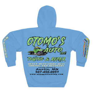 Otomos Auto Towing and Repair light lt blue Unisex Pullover Hoodie (AOP) Otomos Auto Towing and Repair light lt blue Unisex Pullover Hoodie (AOP)