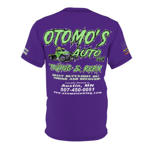 Otomos Auto Towing and Repair dark purple shirt Unisex Cut & Sew Tee (AOP) Otomos Auto Towing and Repair dark purple shirt Unisex Cut & Sew Tee (AOP)