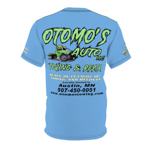 Otomos Auto Towing and Repair light lt blue shirt Unisex Cut & Sew Tee (AOP) Otomos Auto Towing and Repair light lt blue shirt Unisex Cut & Sew Tee (AOP)