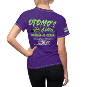 Otomos Auto Towing and Repair dark purple Women's Cut & Sew Tee (AOP) Otomos Auto Towing and Repair dark purple Women's Cut & Sew Tee (AOP)