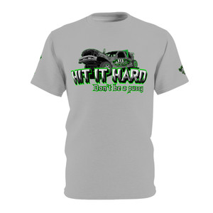 Hit It Hard lt gray Unisex Cut & Sew Tee (AOP) Hit It Hard lt gray Unisex Cut & Sew Tee (AOP)