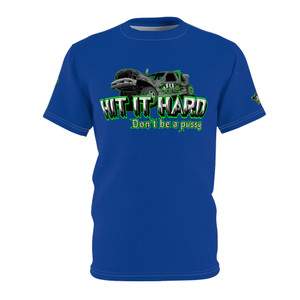 Hit It Hard blue Unisex Cut & Sew Tee (AOP) Hit It Hard blue Unisex Cut & Sew Tee (AOP)