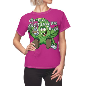shenanigans pink Women's Cut & Sew Tee (AOP) shenanigans pink Women's Cut & Sew Tee (AOP)