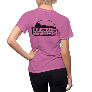 Hilltop Arena black design lt pink Women's Cut & Sew Tee (AOP) Hilltop Arena black design lt pink Women's Cut & Sew Tee (AOP)