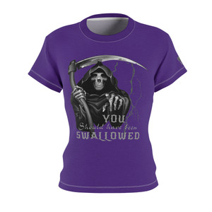 You Should Have Been Swallowed purple Women's Cut & Sew Tee (AOP) You Should Have Been Swallowed purple Women's Cut & Sew Tee (AOP)