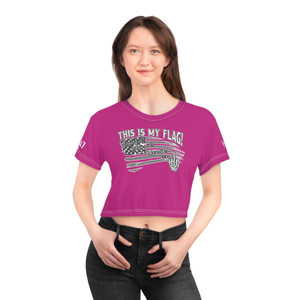 maga timf pink Crop Tee (AOP) maga timf pink Crop Tee (AOP)