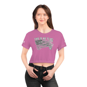 maga timf lt pink Crop Tee (AOP) maga timf lt pink Crop Tee (AOP)