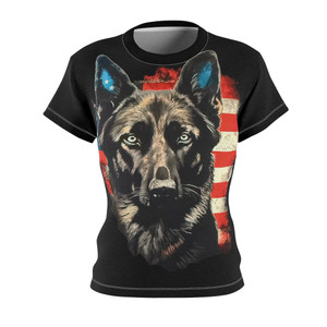 German Shepard flag Women's Cut & Sew Tee (AOP) German Shepard flag Women's Cut & Sew Tee (AOP)