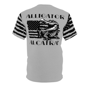 Alligator Alcatraz light lt gray Unisex Cut & Sew Tee (AOP) Alligator Alcatraz light lt gray Unisex Cut & Sew Tee (AOP)